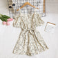 Sling Daisy Print Short Sleeve High Waist Wide Leg Jumpsuit