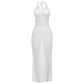 Women's Fashion Halter Backless Hollow Dress