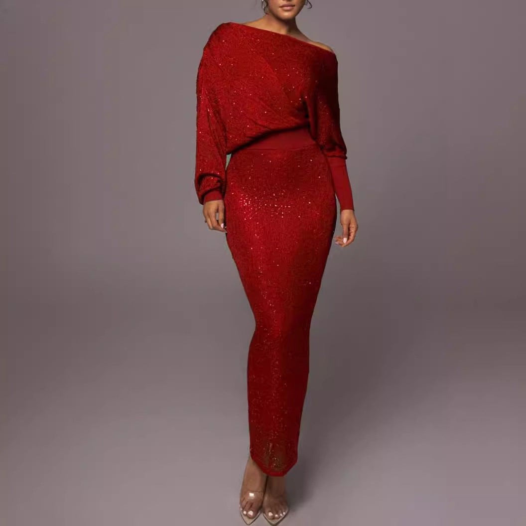Fashionable Figure-hugging Off-the-shoulder Sexy Women's Dress