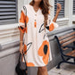 V-neck Long Sleeve Shirt Dress Women
