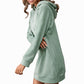 Women's Loose Casual Solid Color Mid-length Hooded Sweater