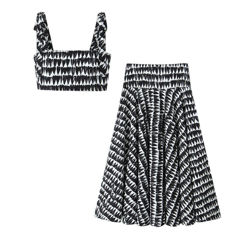 European And American Style Fashion Printing Two Pieces
