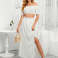 Women's Off-shoulder Short-sleeved Top With Lace Lining