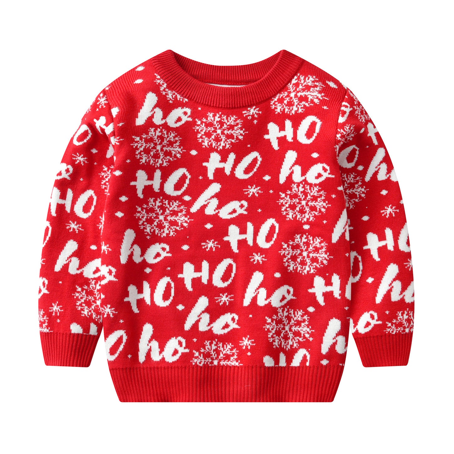 Cotton Double Layer Autumn Winter Christmas Long Sleeved Children's Sweater