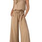 Square Collar Sleeveless Camisole Wide Leg Trousers