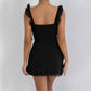 Womens V-neck Slip Dress With Lace Trim A Stylish Backless Floral Dress