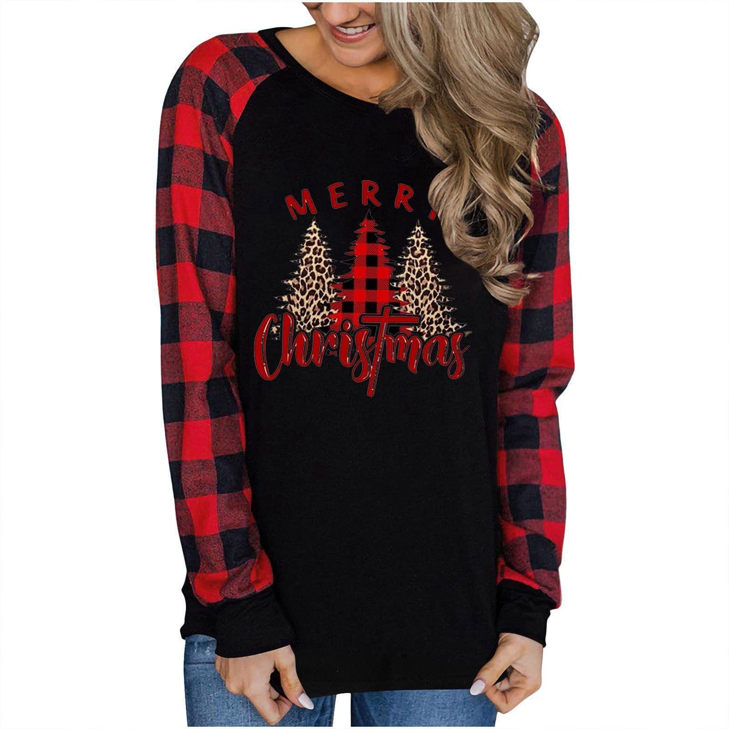 Pull ample imprimé 3D de Noël