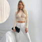 Cross-neck Hollow Bottoming Shirt Ladies Top