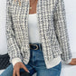 Fashion Plaid Zipper Short Jacket Autumn And Winter Casual Long Sleeve Baseball Clothing Women's Outwear Tops