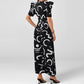 Stylish And Chic V-neck Cinched-waist Wide-leg Jumpsuit