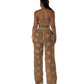 Solid Color See-through Two-piece Set For Women