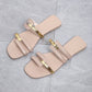 Sandales et pantoufles à semelles plates tendance et assorties pour femmes