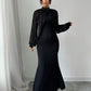Womens Solid-Color Fashionable Patchwork Bodycon Dress