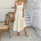Spring And Summer Leisure Elegant Solid Color Sling Dress