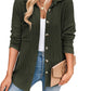 Striped Contrast Color Pocket Long Sleeve Shirt
