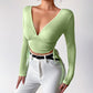 Short Cross  Drawstring Reveals Chest And Long Sleeves
