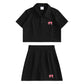 Polo chemise courte jupe femme tendance marque hip-hop doux cool fille costume