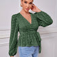 Temperament Hedging Long-sleeved V-neck Slim-fit Light Mature Blouse Women