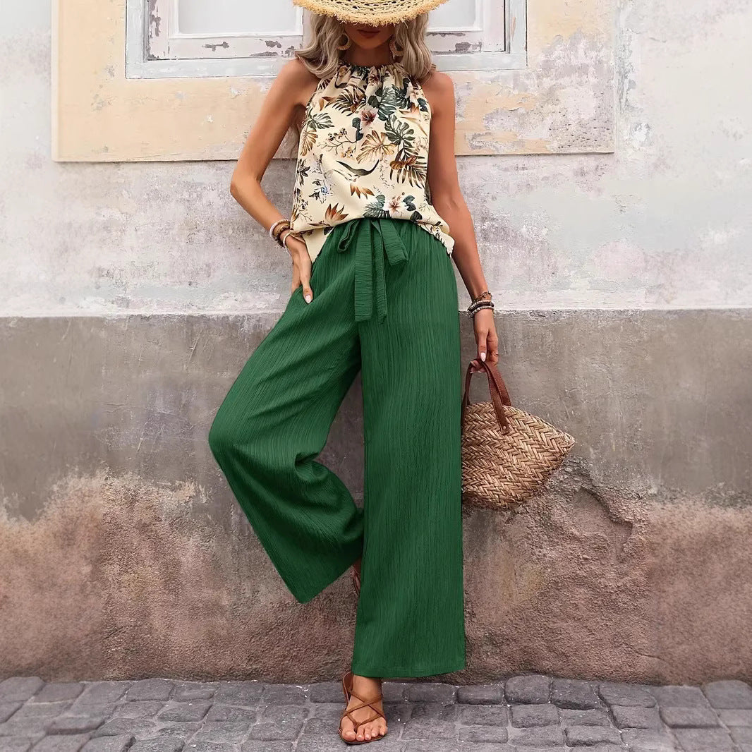 Sleeveless Top And Trousers Advanced Two-piece Suit