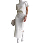 Slit Sheath Skirt Skirt Suit