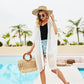 Women's Temperament Solid Color Tassel Decorated Blouse