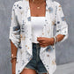 Women's Fashion Long Sleeve Casual Rolled Sleeves Cardigan Jacket