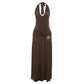 Women's Fashion Personality Slim Fit Fold Split Dress