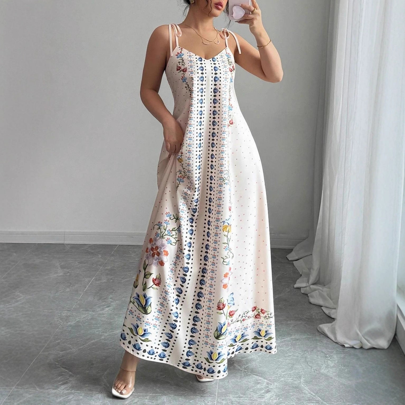Women's Fashion Sleeveless Dress With Thin Straps