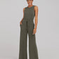 Combinaison pantalon à lacets tendance pour femme