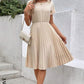 Summer Solid Color Pleated Dress
