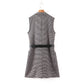 New European And American Women's Clothing Houndstooth Vest Belt Vest