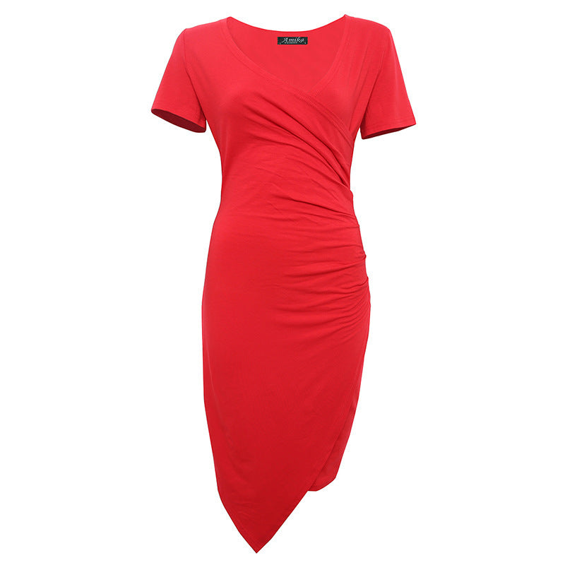 Women's Cotton Solid Color Casual Dress