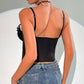 Mesh Pretty Lace Strap High Sense Singlet Women's Top