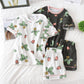 Pyjama d'été à manches courtes en coton pour femme