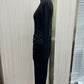 Black Velvet Half Turtleneck Dress Women