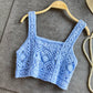 Crochet All-match Short Sling Students Wear A Small Vest
