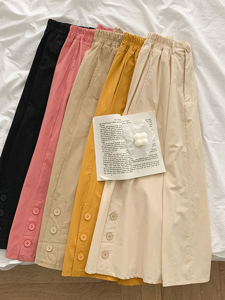 Jupe tempérament polyvalente pour femmes, nouvelle jupe trapèze de couleur unie, design de minorité coréenne, été