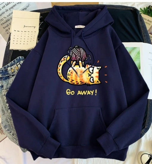 Pull à capuche à motif de personnalité créative