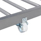 METAL BUNK BED WITH TRUNDLE SILVER