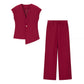 European And American Fashion Minimalist Irregular Vest Casual Trousers Suit