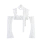 Lace Flower Little Suspenders Split Skirt Two-piece Suit