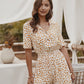 Combinaison chemise à petites fleurs