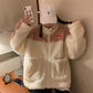 Loose stand-collar student cardigan jacket