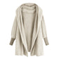 Reversible fleece hooded threaded cuff coat
