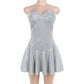 Robe tube fine et brillante de style européen et américain pour fille sexy et sexy