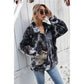 Tie dyed Plush zipper loose coat