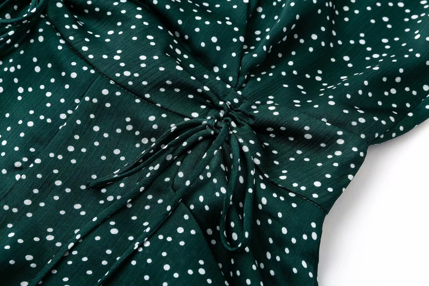 Polka dot flared sleeve jumpsuit