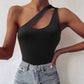 Women's Top Irregular Shoulder Personality Vest