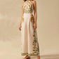 Women's Fashion Printed Sleeveless Halter Wide Leg Jumpsuit