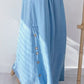Women's Fashionable Simple Pure Blue Off-shoulder Denim Skirt